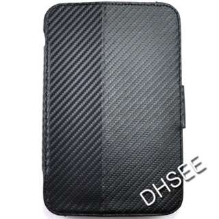 Carbon Fiber Flip Leather Case Samsung Galaxy TAB P1000  
