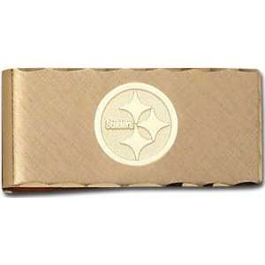  Pittsburgh Steelers Gold Plated Brass Money Clip: Sports 