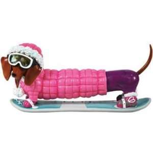  Hot Diggity Dog Snowboarder Figurine