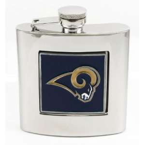  St Louis Rams   NFL Stainless Steel Hip Flask: Sports 