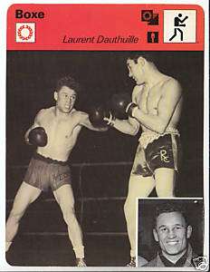 LAURENT DAUTHUILLE Boxing 1977 FRANCE SPORTSCASTER CARD  