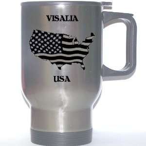  US Flag   Visalia, California (CA) Stainless Steel Mug 