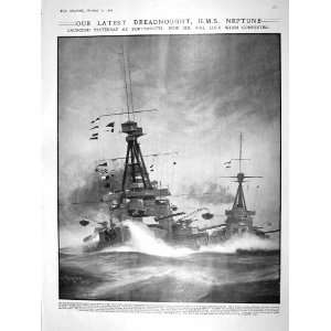  1909 WAR SHIP NEPTUNE DREADNOUGHT CHURCH CONGRESS