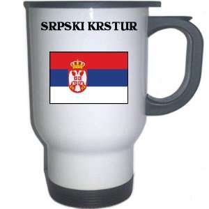  Serbia   SRPSKI KRSTUR White Stainless Steel Mug 