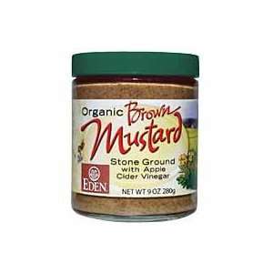  Organic Brown Mustard   9 oz. glass jar: Health & Personal 