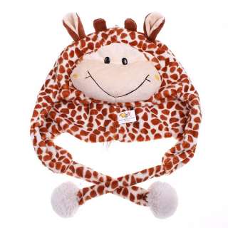   Multifunctional Soft Warm Cartoon Animal Giraffe Hat Cap H2787  
