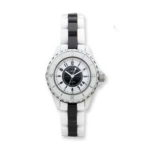  Ladies Chisel White and Black Ceramic and Dial Watch TPW2 