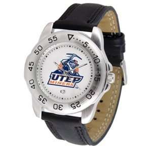 Texas El Paso Miners NCAA Sport Mens Watch (Leather Band):  