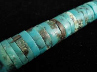 COLOSSAL OLD NAVAJO GRADUATED TURQUOISE SILVER NECKLACE  