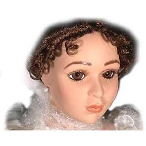 Princess Bride, Lady in Red Fine Musical Doll Bisque Porcelain with 