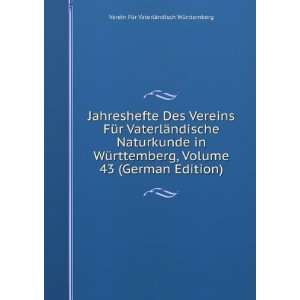   German Edition) Verein FÃ¼r VaterlÃ¤ndisch WÃ¼rttemberg Books