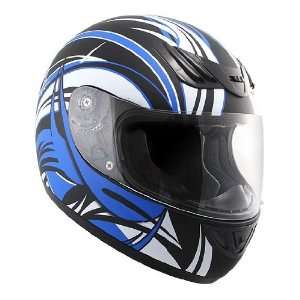 Advance HAWK blue and white Tiger lines with Black Graphics Matte Full 