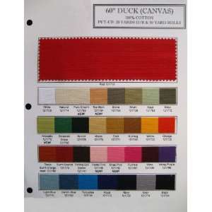  Cotton Canvas (Duck) Fabric Color Card: Home & Kitchen