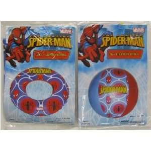  Spiderman Beach Ball and Pool Swim Ring: Toys & Games