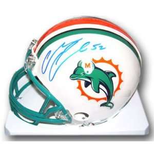 Channing Crowder Autographed Mini Helmet   Autographed NFL 