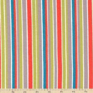  Peak Hour Stripe Flannel Fabric   Green: Home & Kitchen