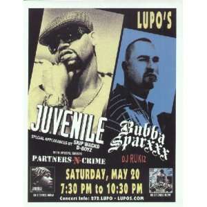  Juvenile Bubba Concert Poster Providence Lupos