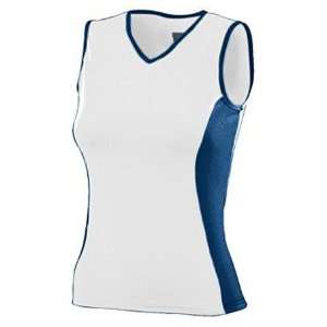  Girls Poly/Spandex Sleeveless Custom Lacrosse Top WHITE 