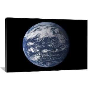 Earth from OuterSpace   Gallery Wrapped Canvas   Museum Quality  Size 