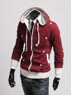 9New Stylish Mens Slim Fit Coat Jackets Hoodies Size XS,S,M ,L 3 