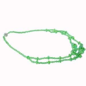 Lime Rondell Bead Necklace   20 Necklace   5=16mm Beads 