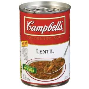 Campbells Condensed Soup Lentil   12 Pack:  Grocery 