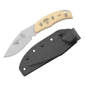  Tops Knives 262WH Cheetah Fixed Blade Knife with Antique 