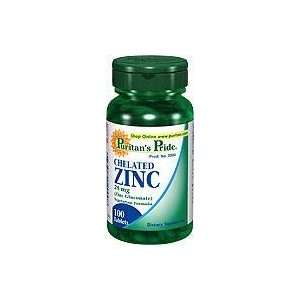 Zinc Chelated 25 mg 25 mg 100 Tablets