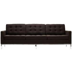 Florence Style Sofa in Chocolate Brown Wool 