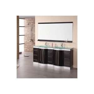  72 Inch Modern Double Sink Bathroom Vanity with Mirror and 