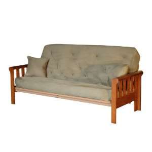  Solid Futon Bed Frame Sleigh Arm Design with Mattress in 