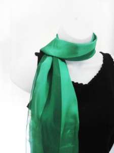 NEW SOLID GREEN COLOR SCARF LIGHTWEIGHT 13 60 BRIGHT  