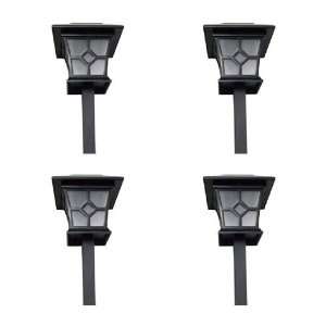   Design with Clear Hammered Lens Design Solar Path Lights   4 Pack