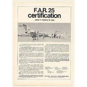  1971 Gates Learjet FAR 25 Certification Jet Aircraft Print 