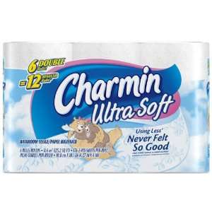  Charmin Ultra Soft, Double Roll, (2X Regular), 2 Ply, White 