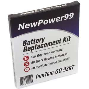  TomTom Go 930T Battery Replacement Kit with Installation 