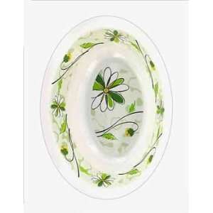  Oval Bowl With Floral Spring Design 