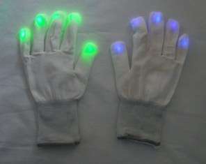 10 Pair Multi Color Flashing Blinking LED Light Up Gloves Mitts 
