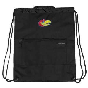   KU Kansas Jayhawks Logo Embroidered Cinch Backpack: Sports & Outdoors