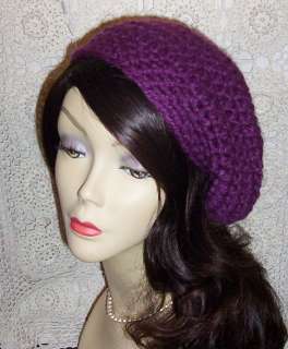 New Crochet Beret Tam Hat Rasta Hippie Slouch Beanie  