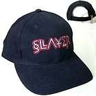 SLAYER RED/SILVER SYMBOLS LOGO BLACK ADJUSTABLE BASEBALL HAT CAP NEW