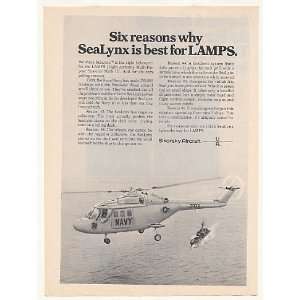  1973 Navy LAMPS Mark III Sikorsky SeaLynx Helicopter Print 