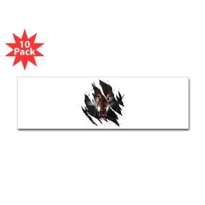  Bumper Sticker (10 Pack) Wolf Rip Out 