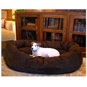    Majestic Pet 32 Bagel Dog Pet Bed Suede Chocolate: Pet Supplies
