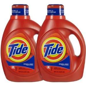  Tide Concentrated Liquid Detergent, Original , 100 oz 2 ct 