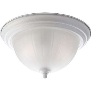   White Traditional / Classic Two Light Flush Mount Ceiling Fixture (Pa