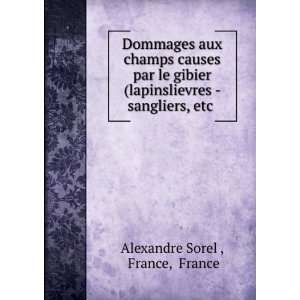     sangliers, etc . France, France Alexandre Sorel  Books