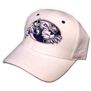   Lions White Fitted Hat w/Clawing Lion 