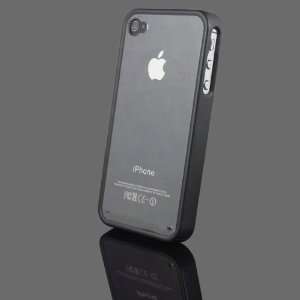  Premium Clear Bumper Case For iPhone 4 G 4S Black: Cell 
