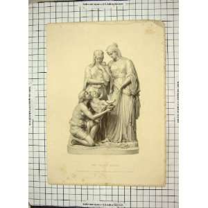 STATUE INFANT MOSES BABY MARY BAKER SPENCE PRINT